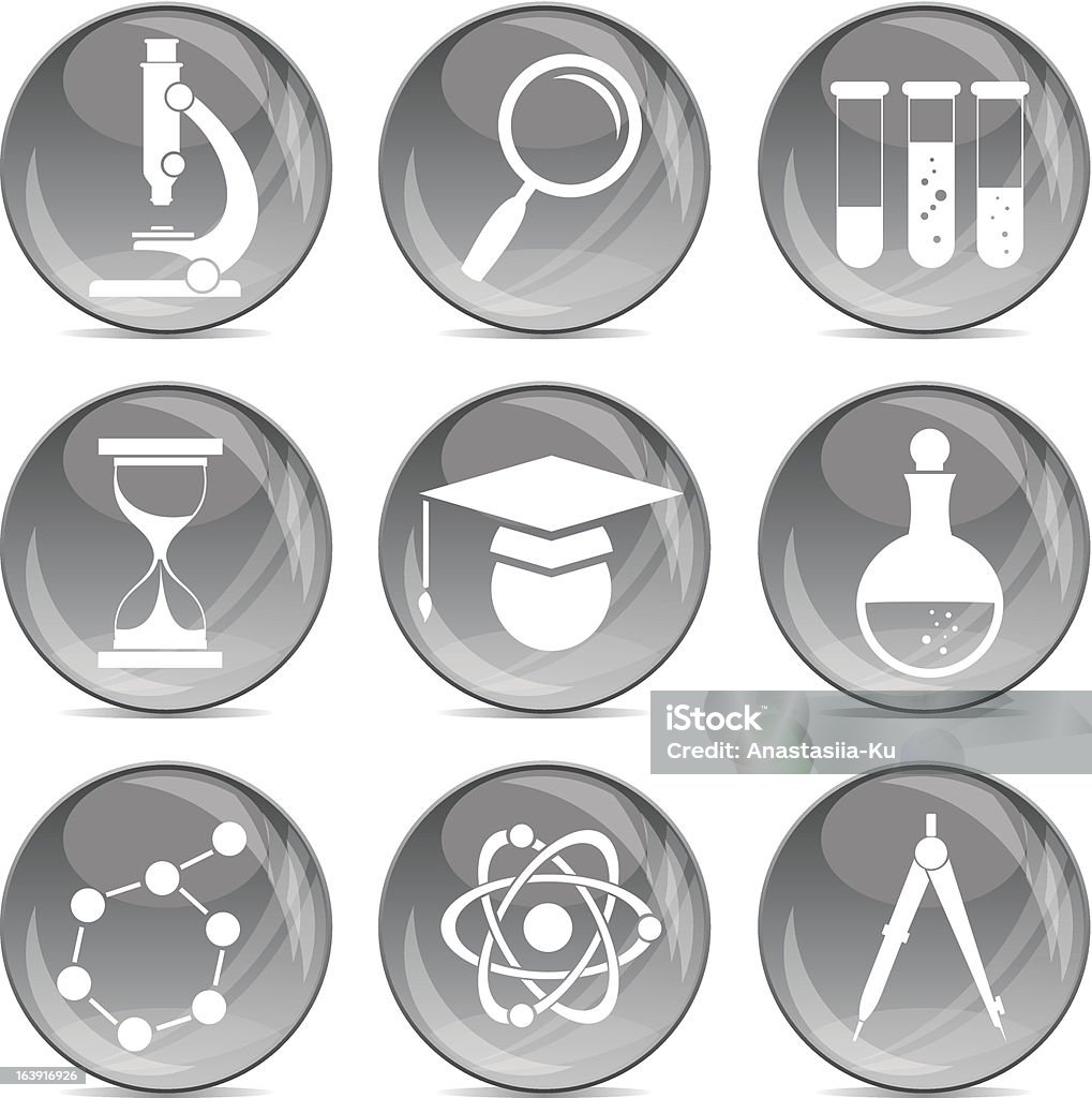 science icônes eps10 - clipart vectoriel de Atome libre de droits