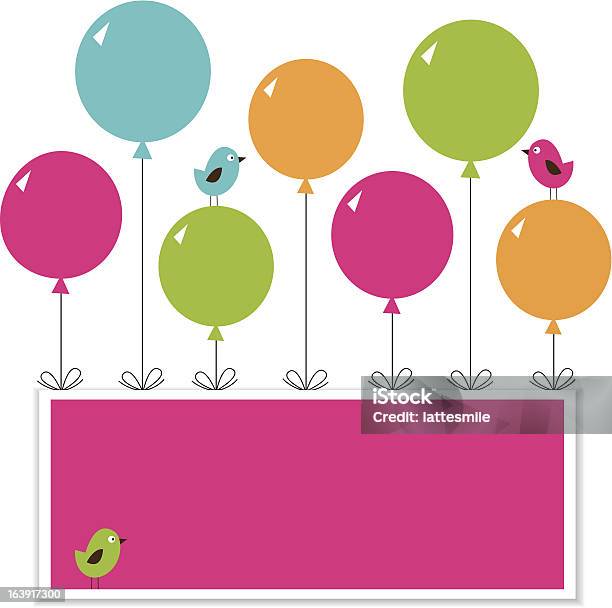 Cartão De Aniversário Vector - Arte vetorial de stock e mais imagens de Aniversário - Aniversário, Balão - Enfeite, Banda desenhada - Produto Artístico