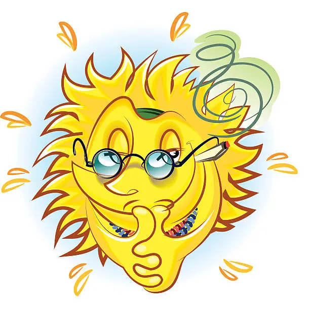 Vector illustration of sun