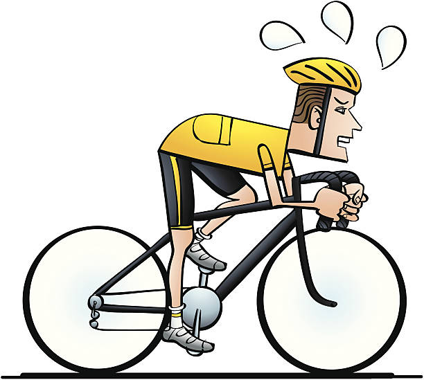 illustrazioni stock, clip art, cartoni animati e icone di tendenza di maglia gialla - racing bicycle bicycle cycling yellow
