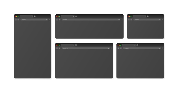 istock Search engine icons. Flat, gray, empty site, empty search engine, internet search. Vector illustration 1639175309