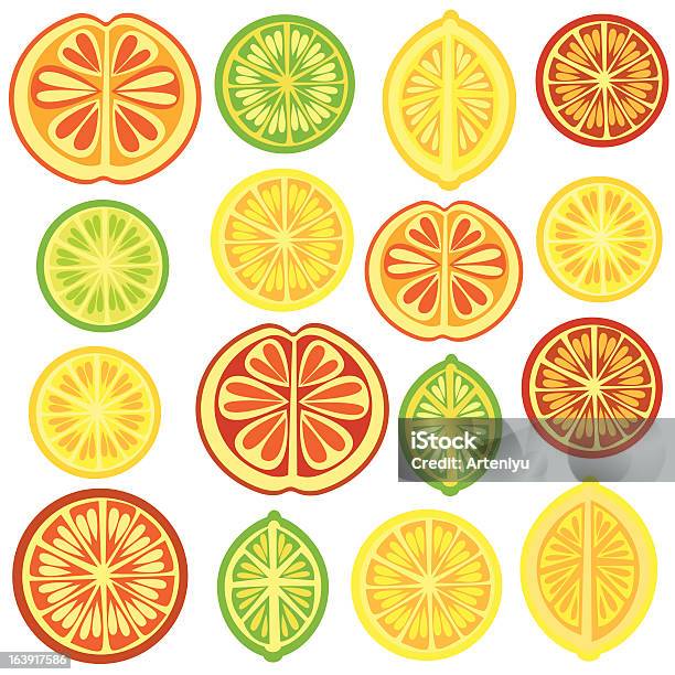 Vetores de Citrus Padrão Limão Lima Laranja e mais imagens de Alimentação Saudável - Alimentação Saudável, Amarelo, Colorido