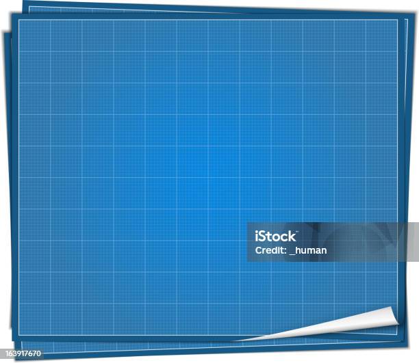 Technische Zeichnung Papier Stock Vektor Art und mehr Bilder von Papier - Papier, Sich zusammenrollen, Technische Zeichnung