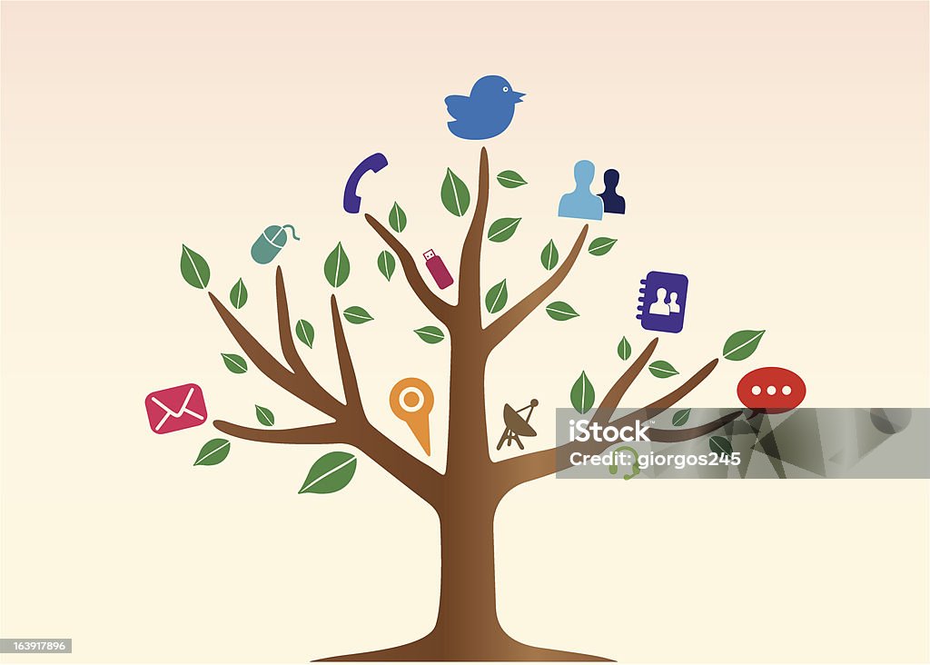 Network Tree Stock Illustration - Download Image Now - Data, Digitally ...