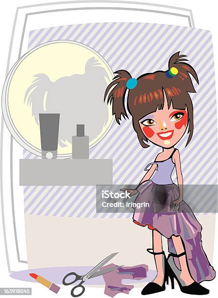 Small Girl Makeup Stock Illustration - Download Image Now - Adolescence,  Baby - Human Age, Baby Girls - iStock