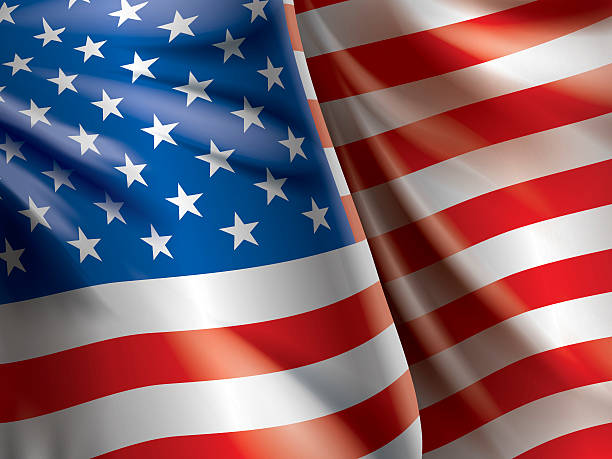 アメリカ国旗の背景 - fourth of july patriotism american flag frame点のイラスト素材／クリップアート素材／マンガ素材／アイコン素材