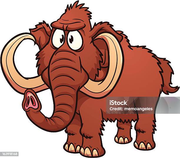 Cartoon Mammoth Stock Illustration - Download Image Now - Animal, Brown, Cartoon