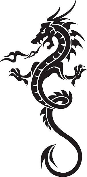 Dragon Tattoo Stock Illustration - Download Image Now - Chinese Dragon,  Dragon, Vector - iStock