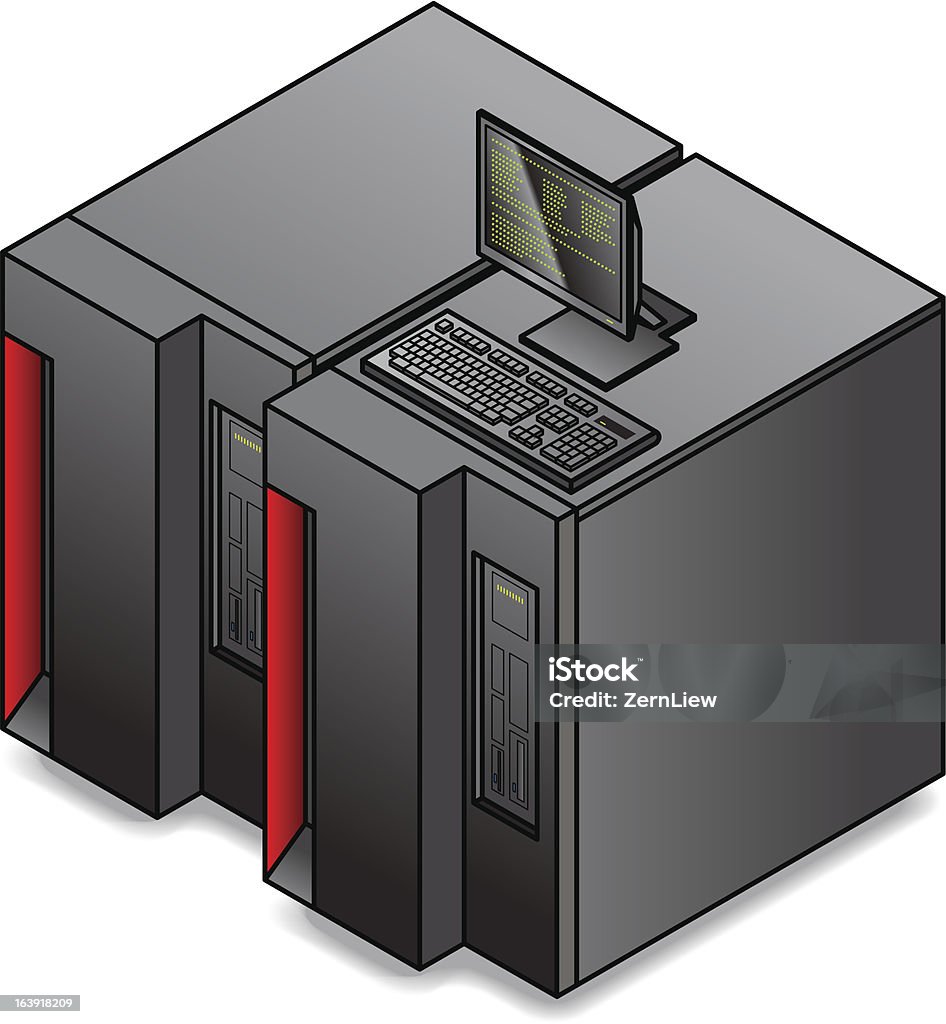 Main Frame Computer R Out Line Mainframe Dengan Terminal Ilustrasi Stok - Unduh Gambar Sekarang ...