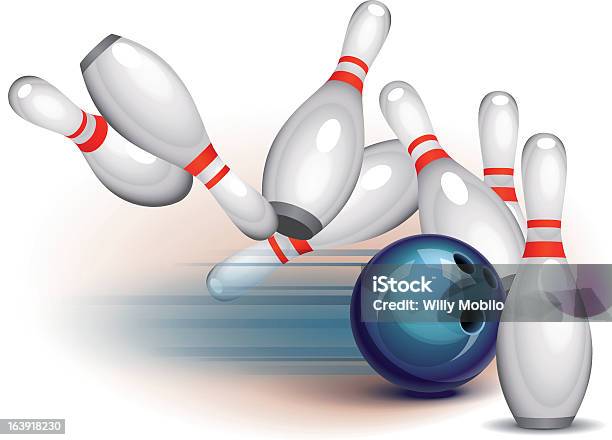 Bowling Game Stock Illustration - Download Image Now - Ten Pin Bowling, Skittles - Game, Bowling Strike