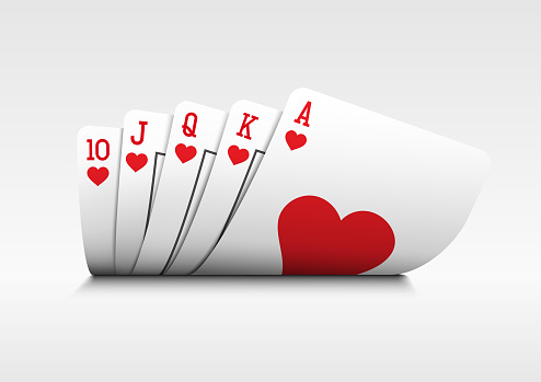 Royal Flush. Vector illustration.