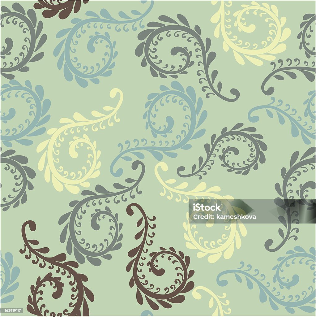 Fern swirls seamless pattern Vector fern swirls seamless pattern Abstract stock vector