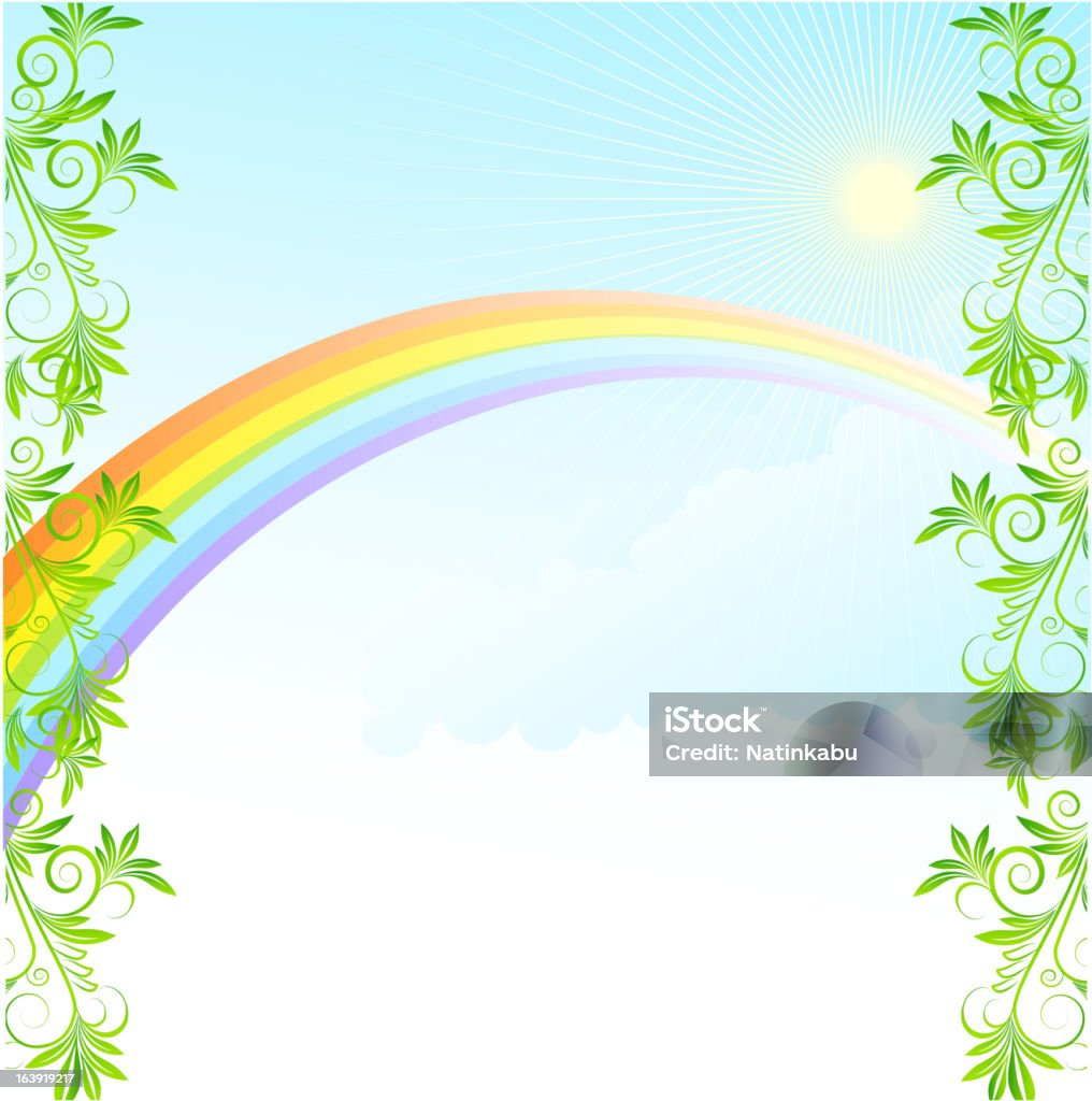 Spring frame The vector illustration contains the image of spring frame April stock vector