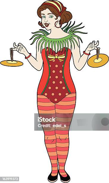 Girl With Cymbals Stock Illustration - Download Image Now - Adult, Art, Art And Craft