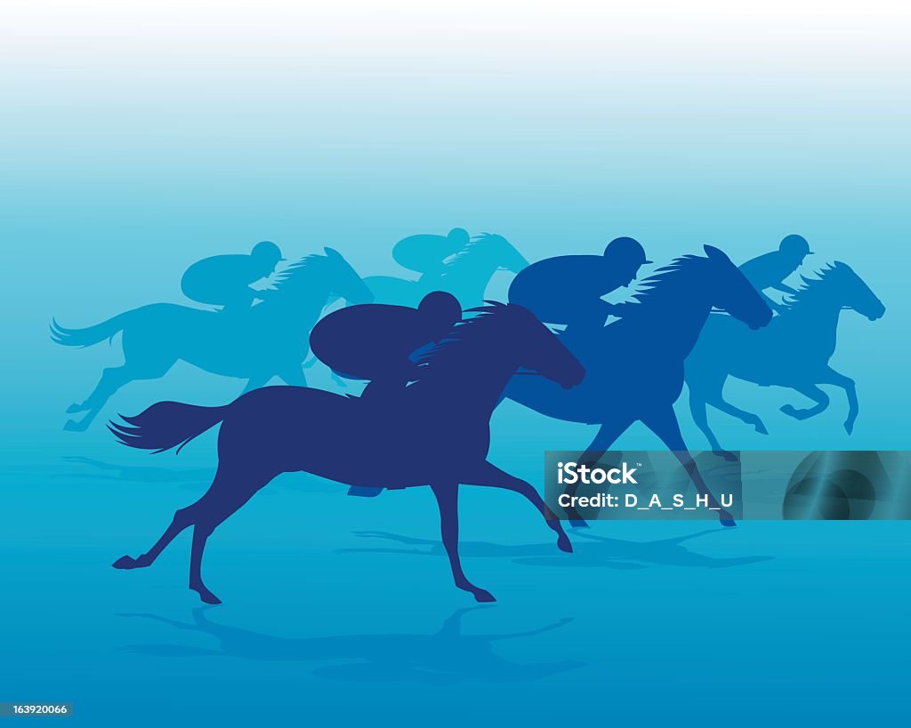 Racecourse Blue Horse stock vector