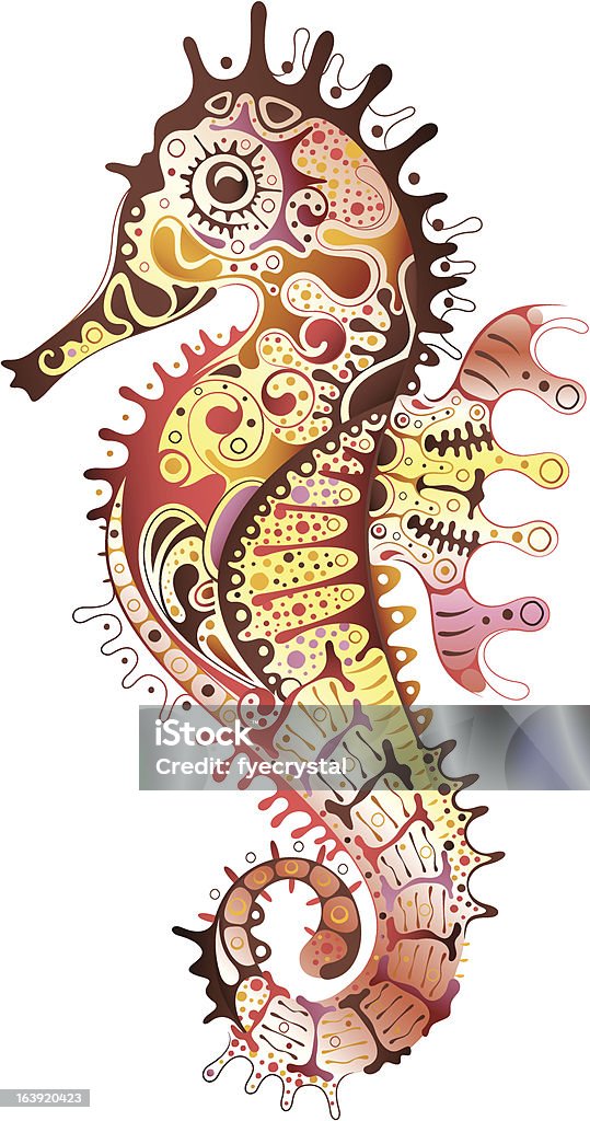 Abstract Seahorse Illustration of abstract seahorse isolated on white. Seahorse stock vector