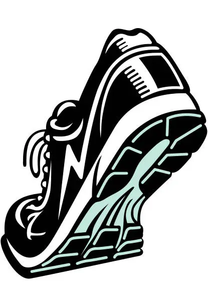 Vector illustration of Running or Athletic Shoe