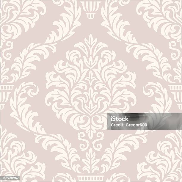 Seamless Damask Pattern Stock Illustration - Download Image Now - Backgrounds, Baroque Style, Decoration