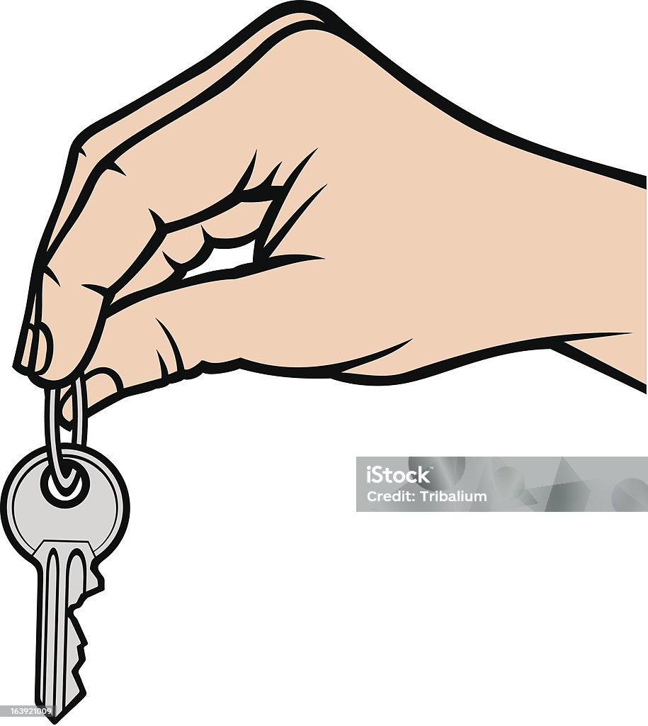 Hand holding key key in hand Business stock vector