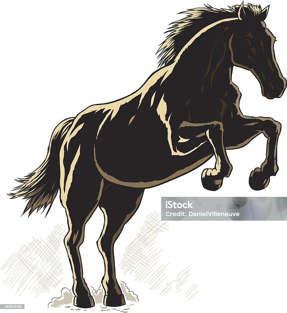 Silhouette d'un cheval. - clipart vectoriel de Animaux à l'état sauvage libre de droits