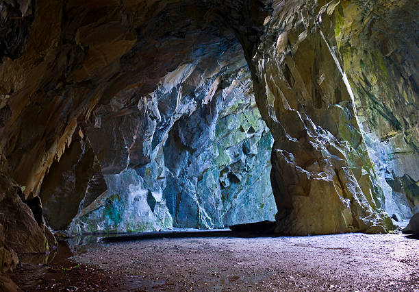 Cathedral Quarry pillar stock photo