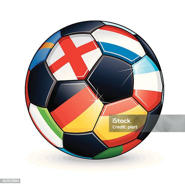 Vektor Fußball Ball Stock Vektor Art und mehr Bilder von 2012 - 2012, Deutsche Flagge, Englische Flagge