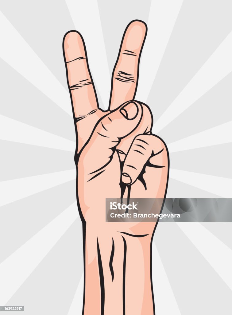 Hand Triumph Victory Hand Gesture Stock Illustration - Download Image Now ...