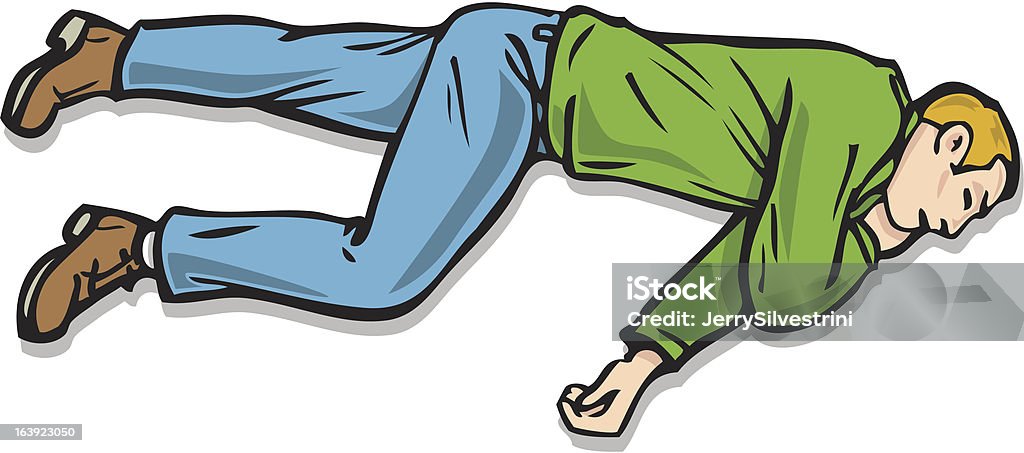 Recovery position - Royalty-free Stabiele zijligging vectorkunst