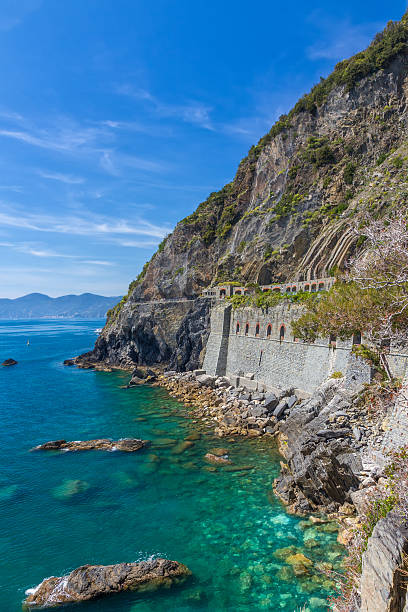 istock Coastline in Cinque Terre with Via Dell'Amore, Italy 163924920