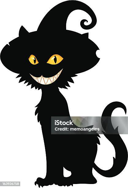 Gatto Halloween - Immagini vettoriali stock e altre immagini di Gatto domestico - Gatto domestico, Stare seduto, Animale