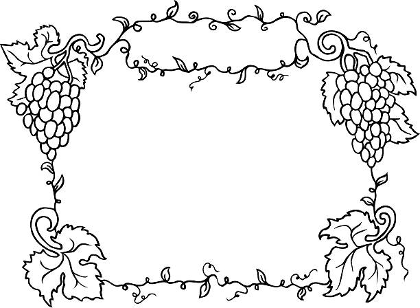 Quadro de uva - ilustração de arte em vetor