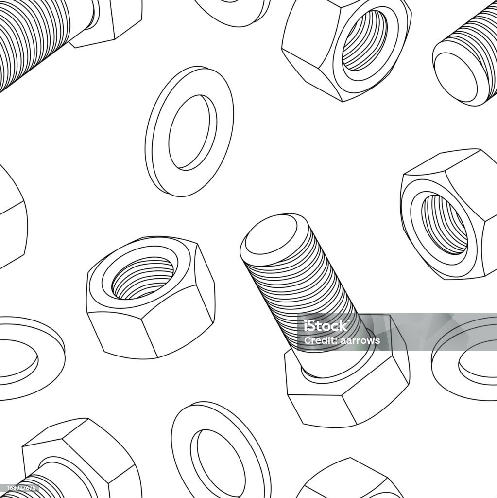스테인리스 스틸 볼트, 너트 - 로열티 프리 너트 벡터 아트