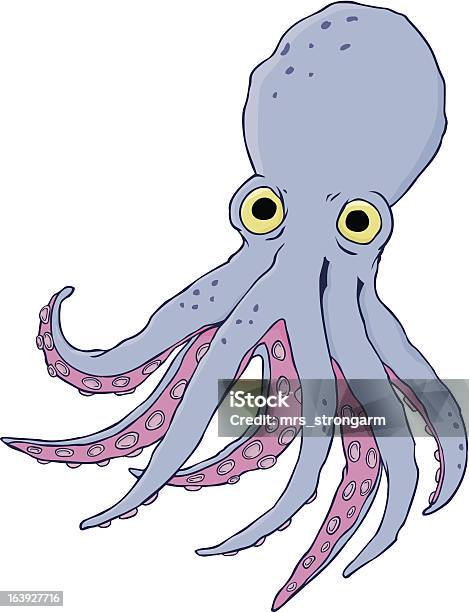 Lila Octopus Stock Vektor Art und mehr Bilder von Comic - Kunstwerk - Comic - Kunstwerk, Illustration, Krake - Cephalopode