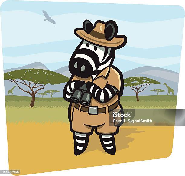 Zebra Jogo Ranger No Safari - Arte vetorial de stock e mais imagens de Cerrado - Deserto - Cerrado - Deserto, Animal, Animal de Safari