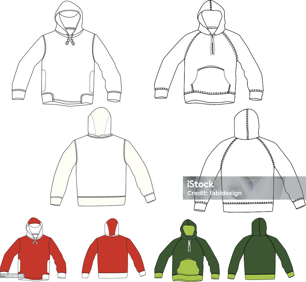 Ensemble de sweats à capuche - clipart vectoriel de Adolescent libre de droits