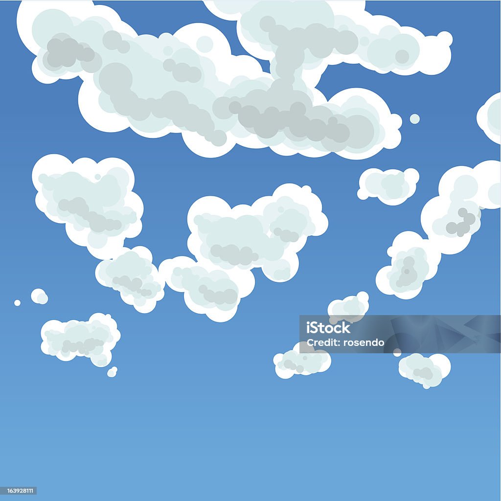 Cielo nublado - arte vectorial de Azul libre de derechos