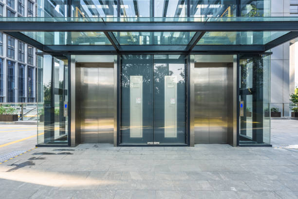 istock entrance of modern office building elevator 1639288657