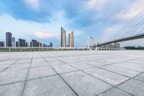 istock nanjing Panoramic skyline and buildings with empty square floor 1639289194