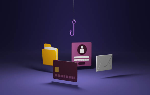 Cyber Crime and Phishing Scam Concept, 3D Illustration
