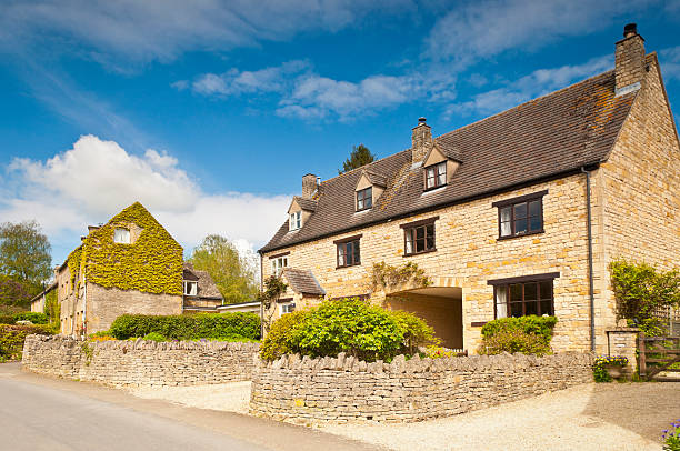 istock Traditional rural homes scene 163930313