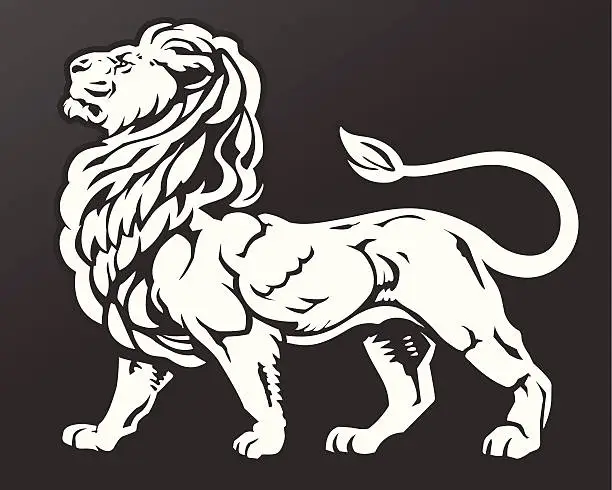 Vector illustration of Proud Lion