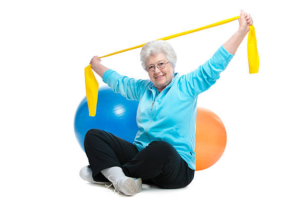 istock senior woman at gym 163934269