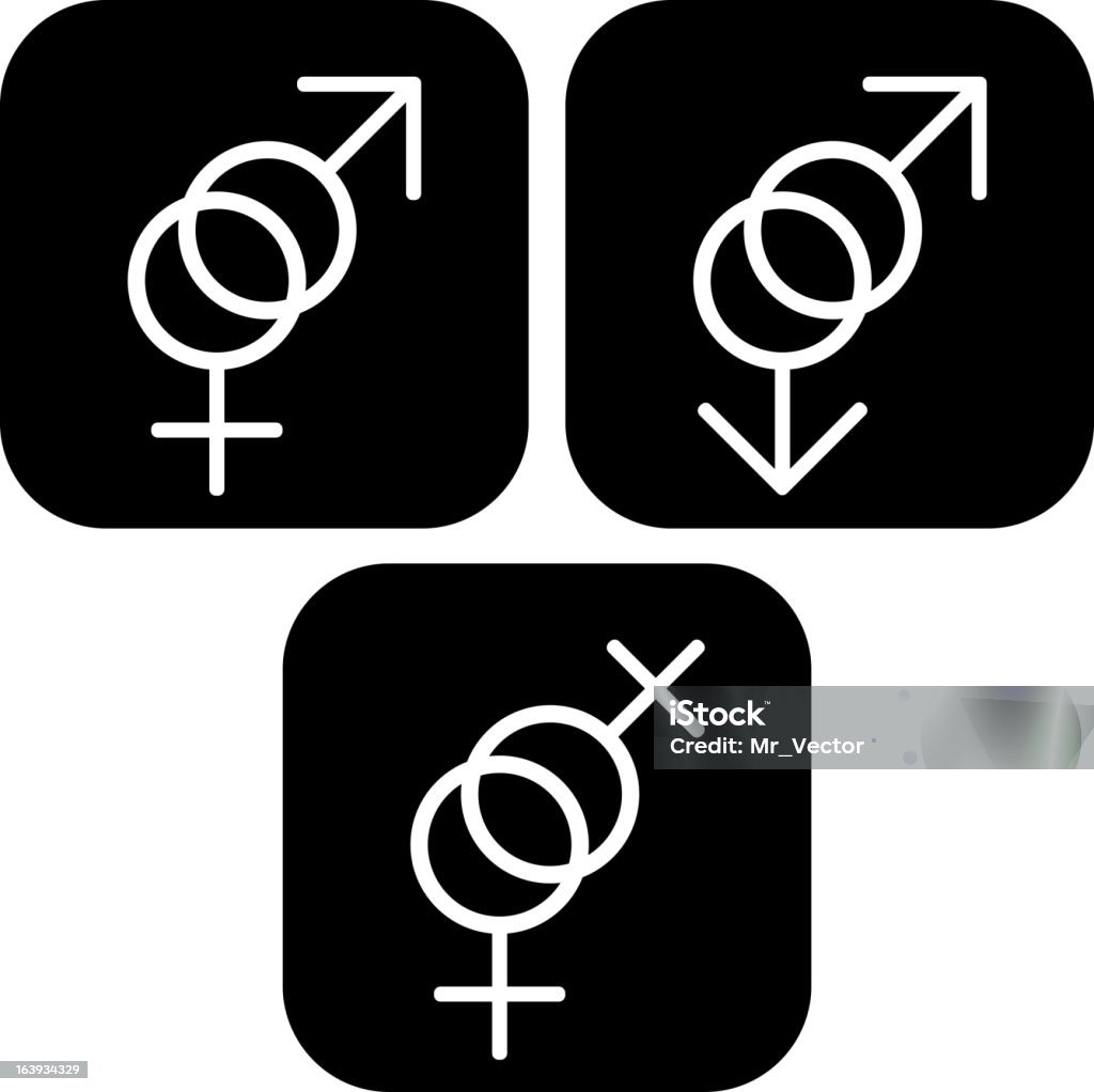 Icone vettoriali-simboli di sesso - arte vettoriale royalty-free di Adulto