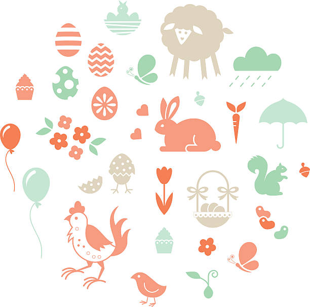 пасха значки - loving bird love birds nest stock illustrations