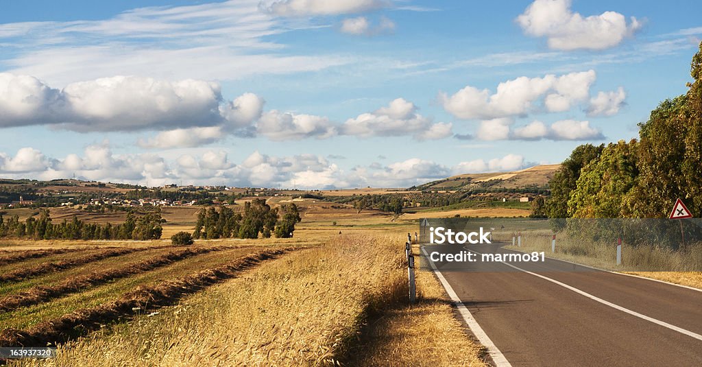 Sardegna, road à Trexenta - Photo de Champ libre de droits