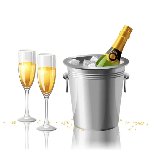 Vector illustration of champagne