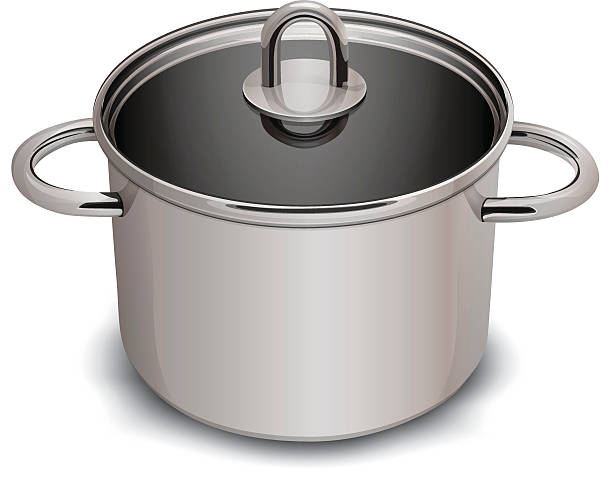 Saucepan on a white background vector art illustration