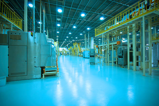 istock Modern new warehouse/factory 163940201