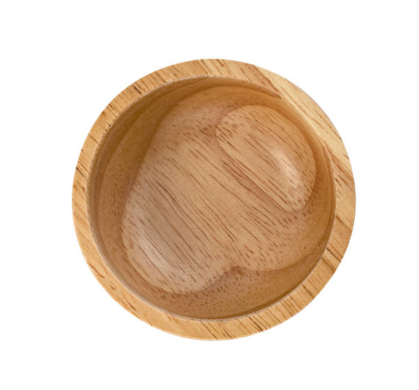 istock Wooden bowl isolated on white background ,include clipping path 1639402082