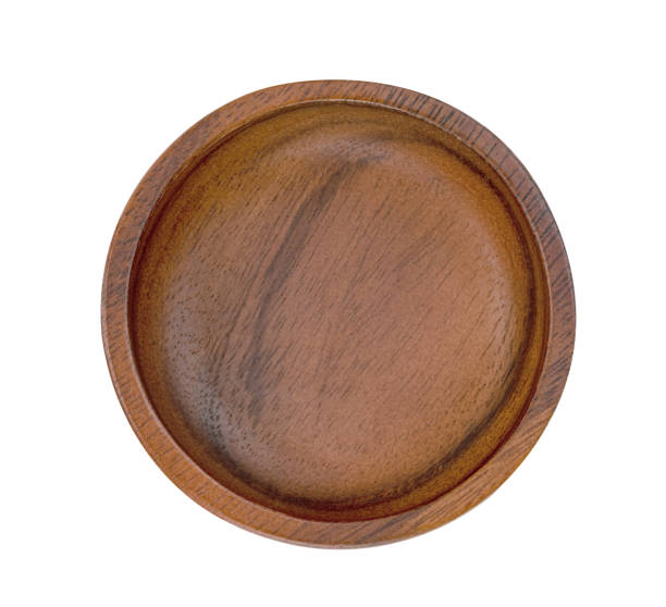 istock Wooden bowl isolated on white background ,include clipping path 1639403154